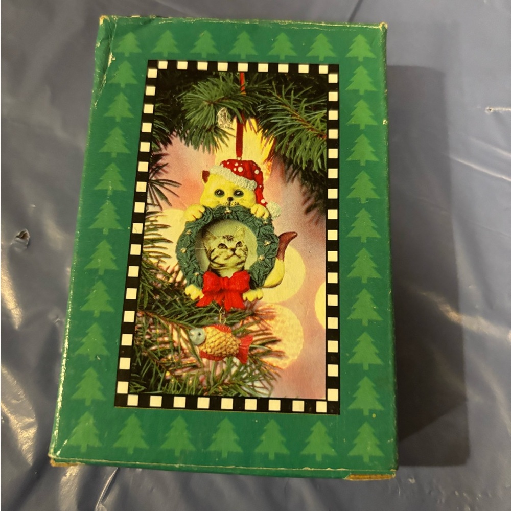 Festive Cat Ornament Box